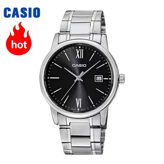 Casio – Reloj Para Hombre de 37 mm - Acero Inoxidable con Esfera Negra - MTP-V002D-1B3